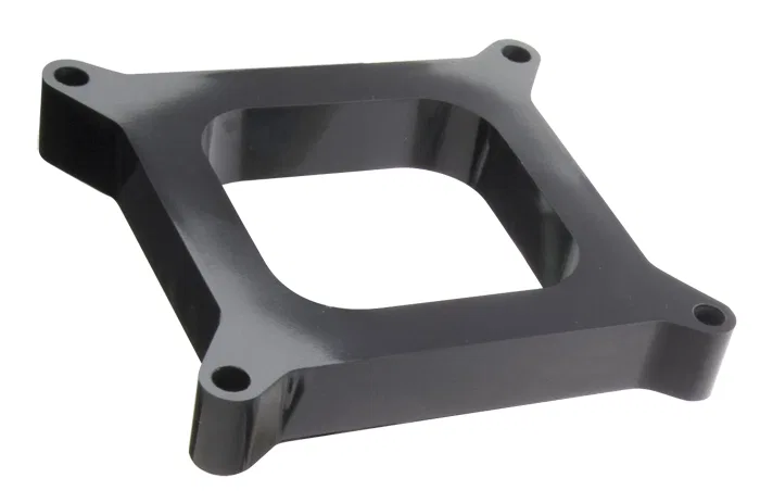 2180 – TRANSDAPT Carburetor Spacer, For Use With Holley/ AFB 4 Barrel Open Style 1/2 Inch Thick Black Phenolic With S...